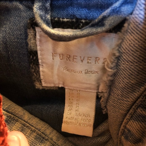 forever 21 premium denim • jean jacket with aztec - Picture 4 of 4